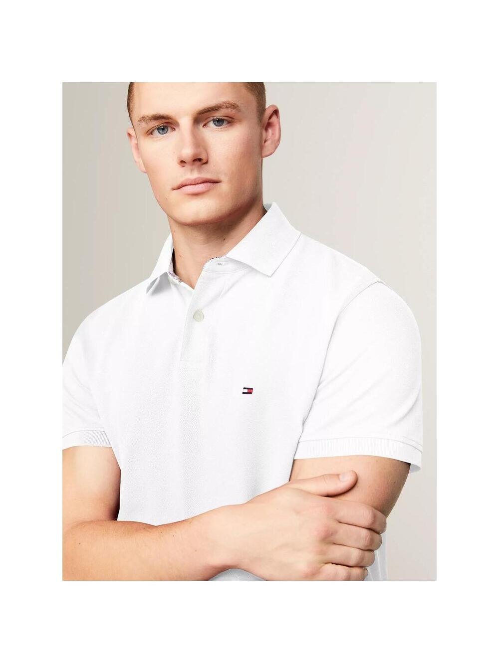 TOMMY HILFIGER NWOT Men’s 1985 Regular Fit Organic Cotton Polo in White-Size XL